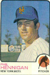 1973 Topps Baseball Cards      107     Phil Hennigan